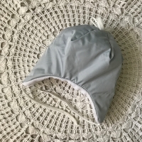 шапочка с бантиком светло-серый